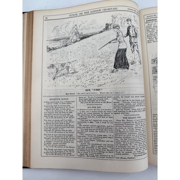 Punch Magazine Bound Volume CXV 1898 Hardcover Collectible Book Illustrated - Picture 8 of 10